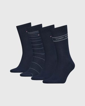 TOMMY HILFIGER ΚΑΛΤΣΕΣ 4PACK ΡΙΓΕ