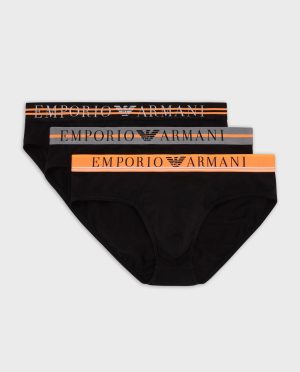 ARMANI SLIP 3PACK ΛΑΣΤΙΧΟ ΠΟΡΤΟΚΑΛΙ/ΓΚΡΙ/ΜΑΥΡΟ