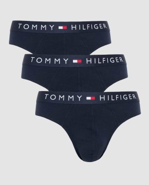 TOMMY HILFIGER 3 PACK SLIP ΜΟΝΟΧΡΩΜΟ ΜΕ ΛΟΓΟΤΥΠΟ